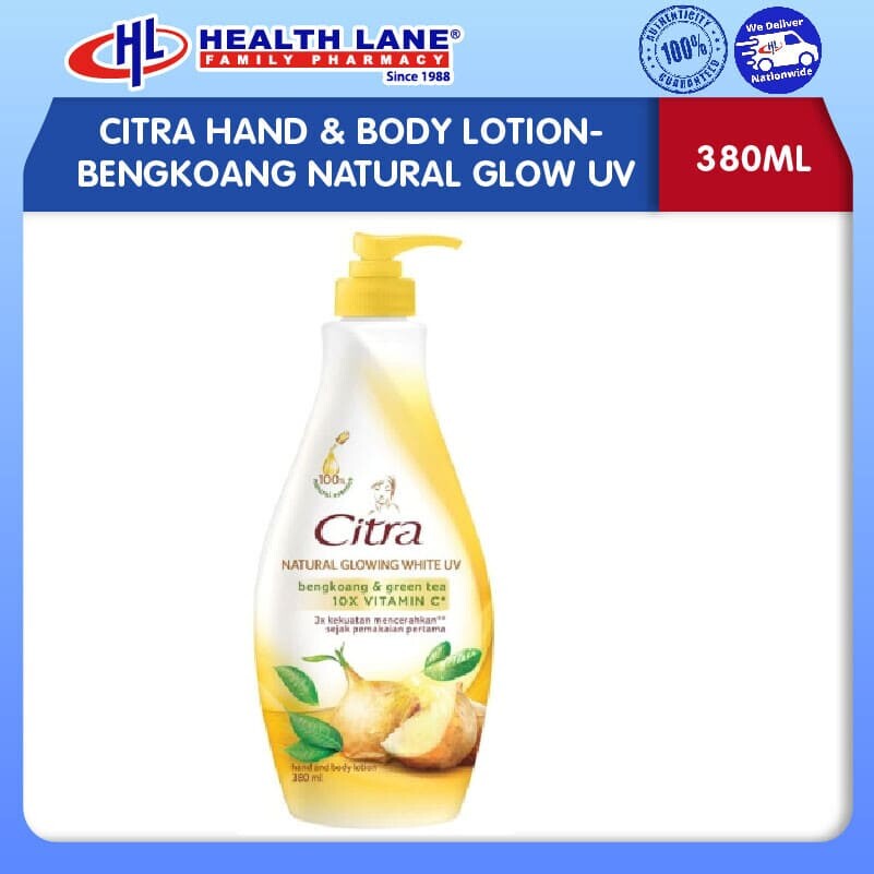 CITRA HAND & BODY LOTION 380ML- BENGKOANG NATURAL GLOW UV